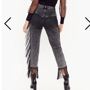 Nasty Gal Fringe Jeans